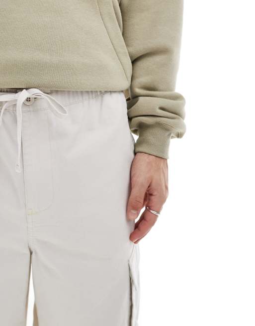 Cotton On - Pantaloncini cargo super ampi color pietra, 5 di 5