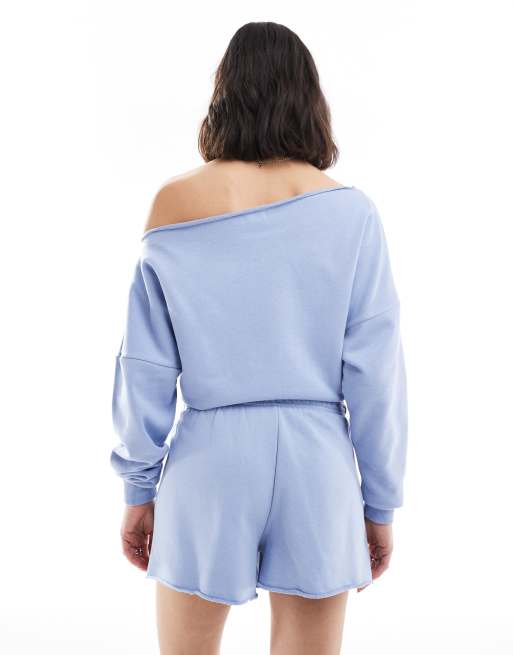 Cotton On - Pantaloncini classici in pile blu crepuscolare in coordinato, 2 di 5