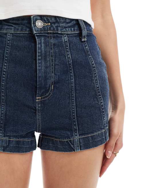 Cotton On - Pantaloncini di jeans blu a vita alta, 2 di 5