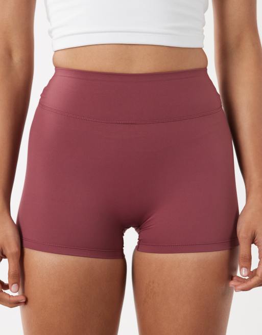 Cotton On - Pantalones cortos rosa empolvado con parte trasera baja Active Ultra Luxe, 3 de 5