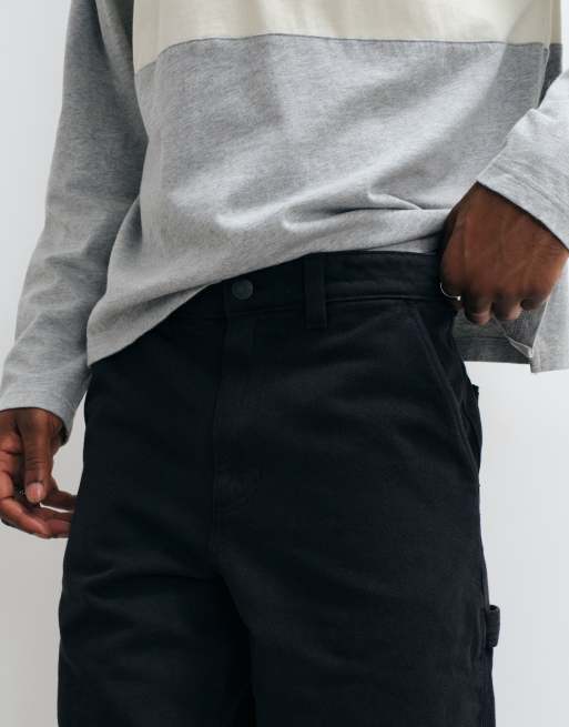 Cotton On - pantalones cortos worker holgados negros, 3 de 5