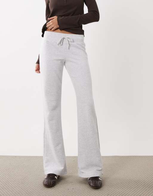 Cotton On - Pantalones de chándal gris jaspeado de corte bootcut y talle bajo, 2 de 5