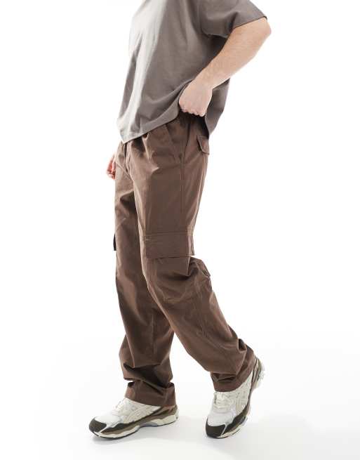 Cotton On - Pantaloni larghi cargo marrone cioccolato , 4 di 5