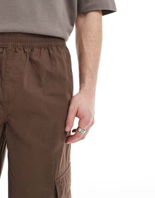 Cotton On - Pantaloni larghi cargo marrone cioccolato , 5 di 5