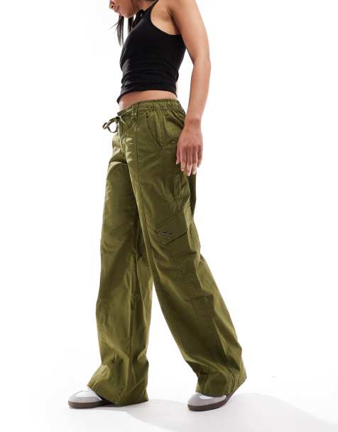 Cotton On - Pantaloni svasati cargo kaki - view 1