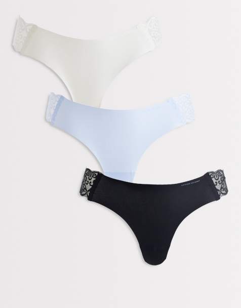 Cotton On - Party Pants - Lot de 3 strings sans coutures - Noir, bleu et blanc - view 1