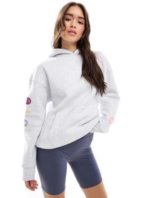 Cotton:on Cotton On Patch Graphic Hoodie In Gray