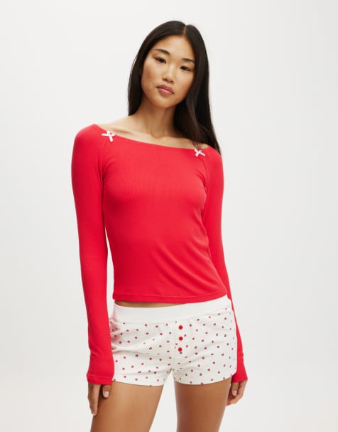 Cotton On Peached jersey boyshort in rose scarlet - view 1