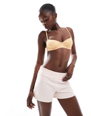 Cotton On Peached jersey roll waist short in yellow - YELLOW - view 1