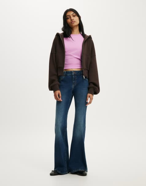Cotton On Petite mid rise bootcut jean in light/pastel blue - view 1