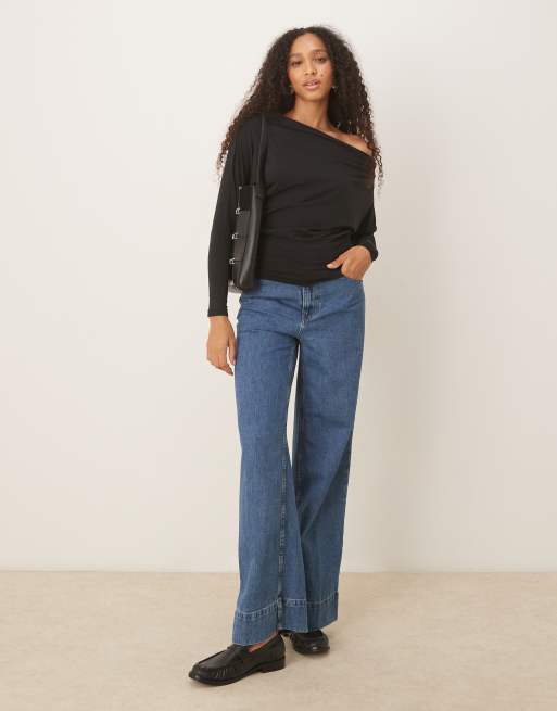 Cotton On - Peyton - Top met blote schouder en lange mouwen in zwart, 2 van 4