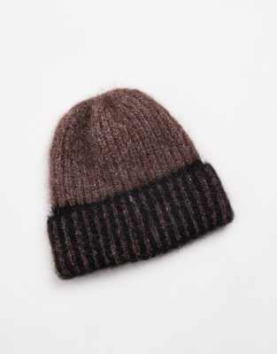Cotton:on Cotton On Piper Ribbed Beanie In Brown