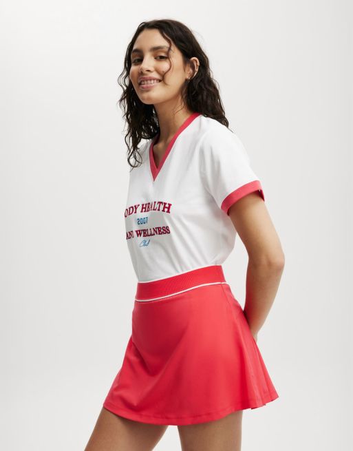 Cotton On pleated Ace skirt in frenchie red