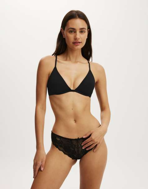 Cotton On Plunge underwire bra in black - view 1