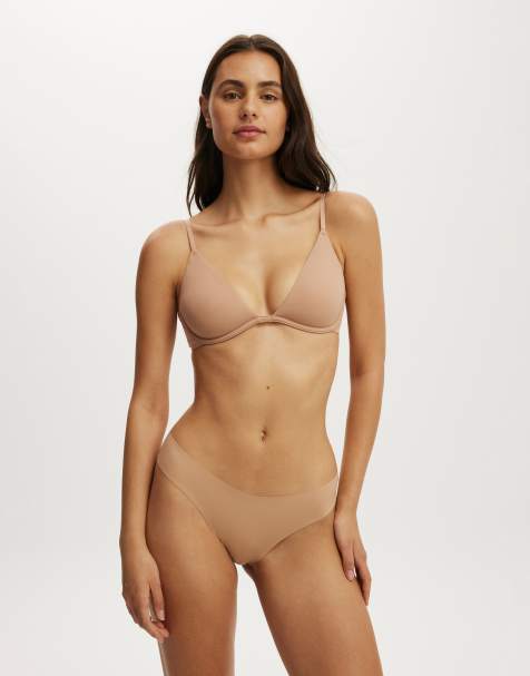 Cotton On Plunge underwire bra in brown - view 1