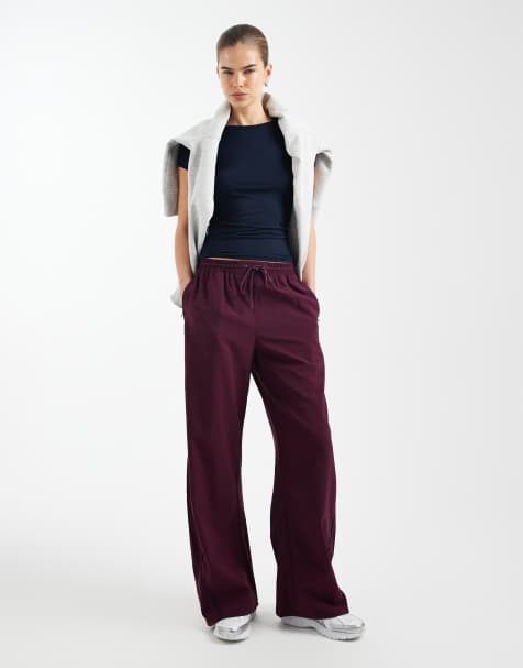 Cotton On plush barrel sweatpants in pickled beet - view 1