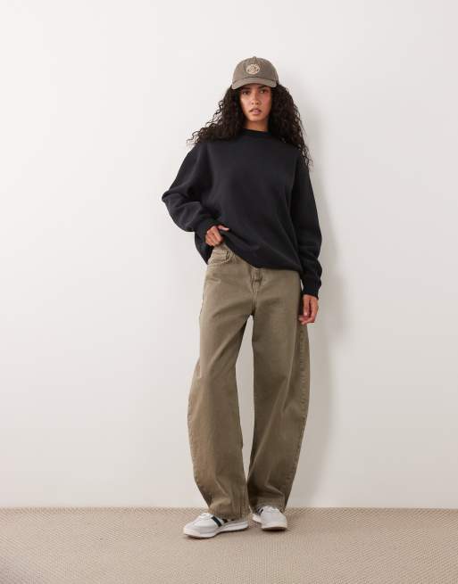 Cotton On plush crew sweatshirt in black , 2 of 4