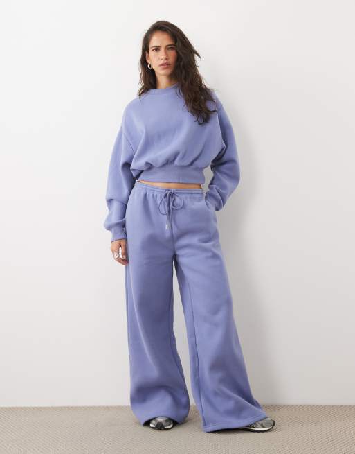 Cotton On plush cropped crew in blue ice , 3 of 4