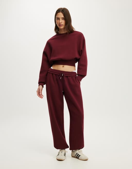 Cotton On Plush cropped crew in gingerberry, 3 of 4