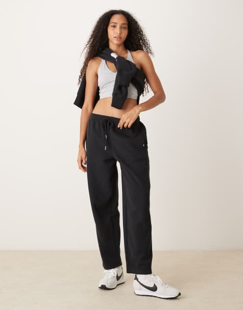 Cotton On Plush essential barrel sweatpant in black - view 1