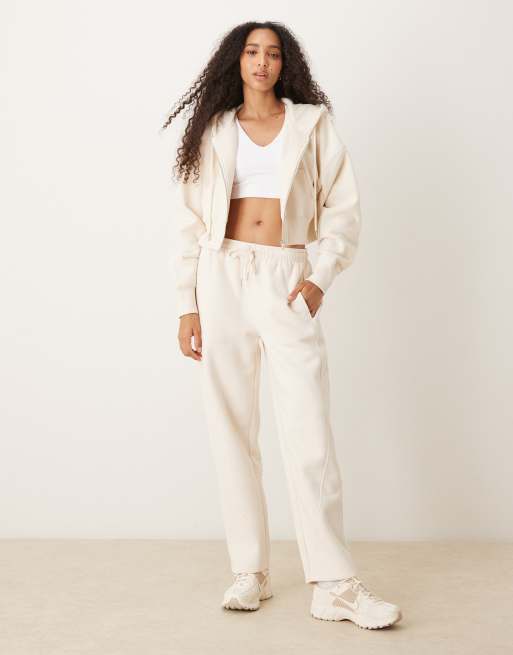 Cotton On Plush essential barrel sweatpant in white