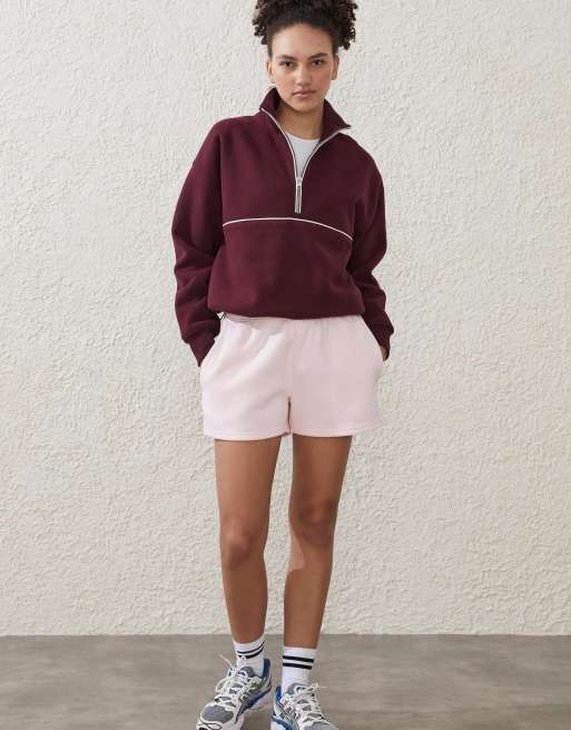 Cotton On Plush essential gym short in pink, 4 of 4