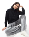 [Cotton:On] Cotton On plush essential quarter zip sweatshirt in black M BLACK