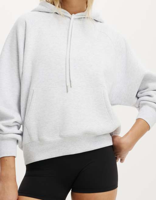 Cotton On Plush essential raglan hoodie in grey, 3 of 4
