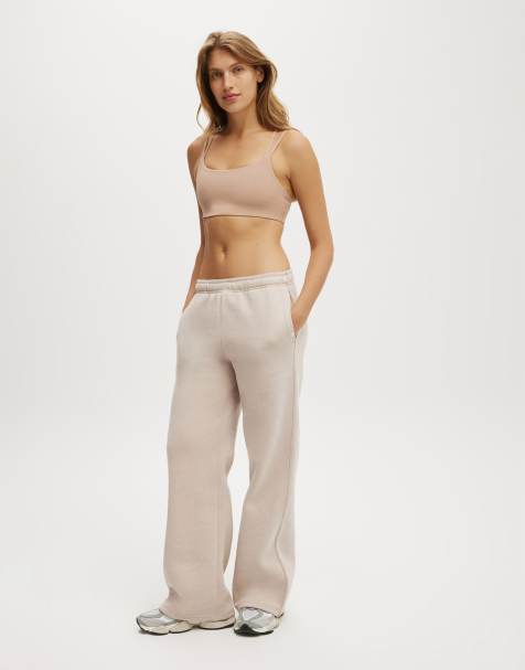 Cotton On Plush essential straight leg sweatpant in off-white - view 1