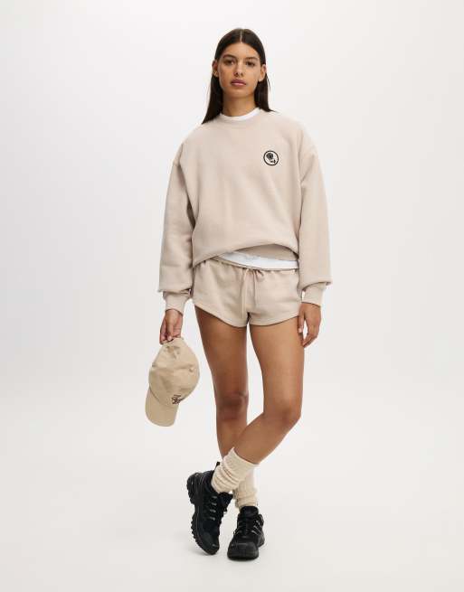 Cotton On Plush graphic crew sweatshirt in beige, 3 of 4