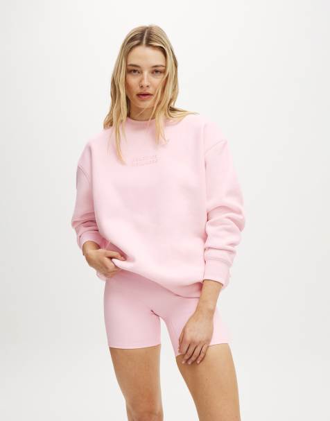 Cotton On Plush graphic crew sweatshirt in pink - view 1