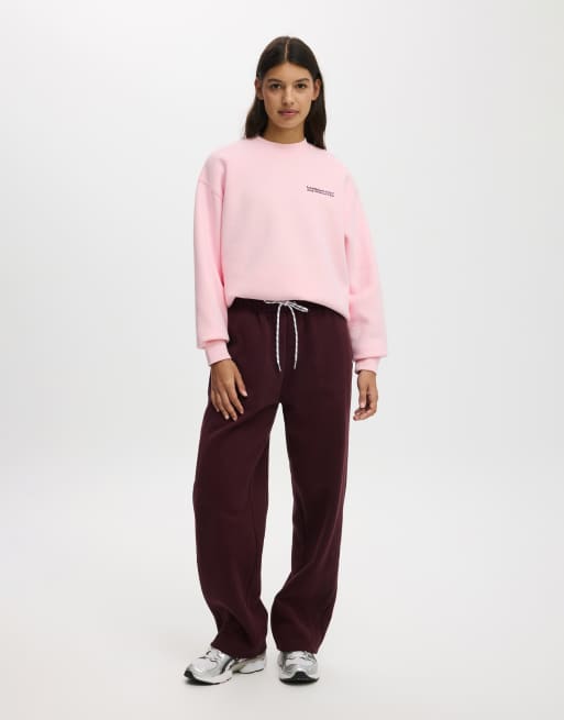 Cotton On Plush graphic crew sweatshirt in pink, 2 of 4