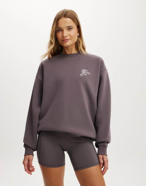 Cotton On Plush graphic crew sweatshirt in purple - view 1