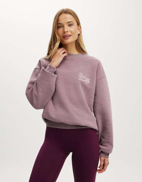 Cotton On Plush graphic crew sweatshirt in purple - view 1