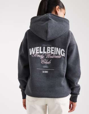 Cotton On Plush Graphic Hoodie In Gray
