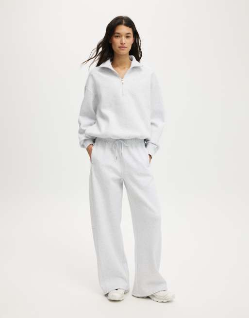 Cotton On Plush half zip sweatshirt in grey, 4 of 4