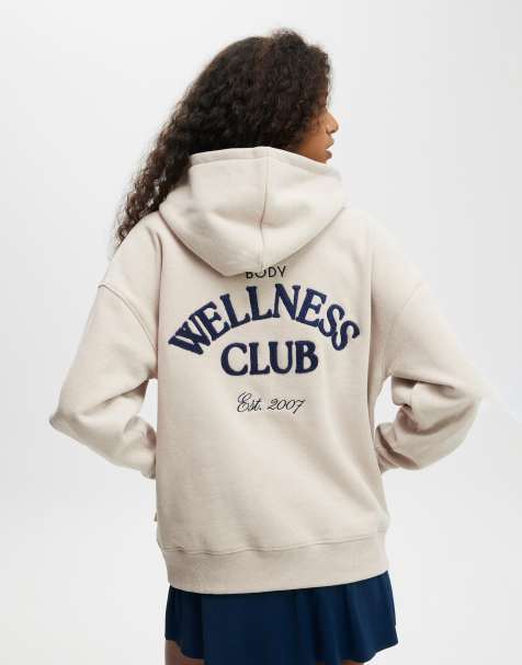 Cotton On Plush premium graphic hoodie in beige - view 1