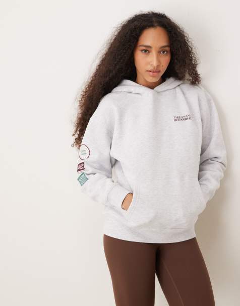 Cotton On Plush premium graphic hoodie in grey - view 1