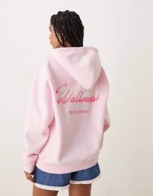 Cotton On Plush premium graphic hoodie in pink  - PINK, 2 of 4