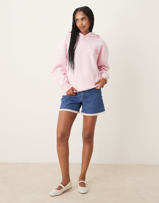 Cotton On Plush premium graphic hoodie in pink  - PINK, 3 of 4