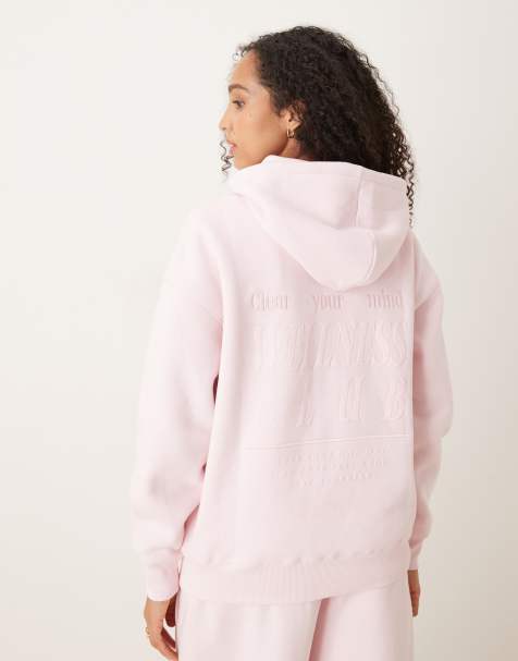 Cotton On Plush premium graphic hoodie in pink - view 1