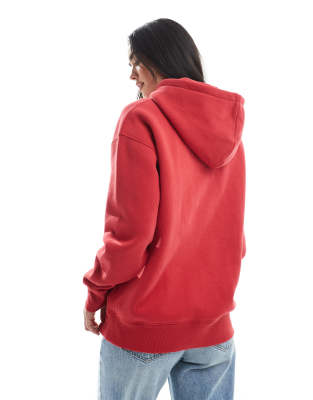 Cotton On Plush Premium Graphic Hoodie In Red