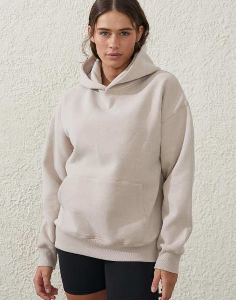Cotton On Plush premium hoodie in off-white - view 1
