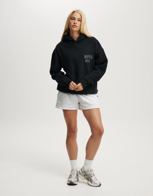 Cotton On - Plush Premium - Sort hættetrøje med grafik, 3 af 4