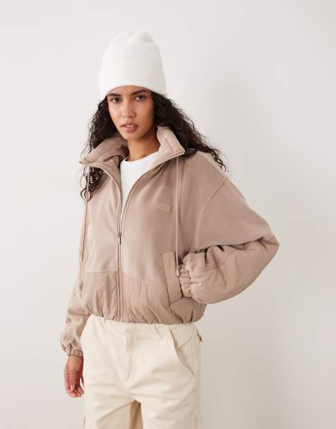 Cotton On polar fleece padded jacket in cream  - view 1