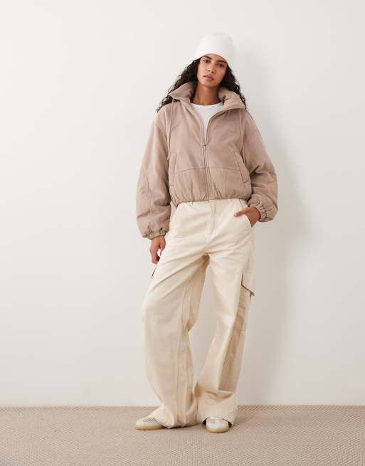 Cotton On polar fleece padded jacket in cream , 4 of 4
