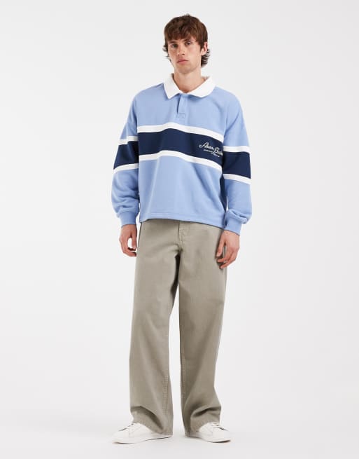 Cotton On - Polo azul Riviera de estilo rugby con estampado gráfico, 2 de 5