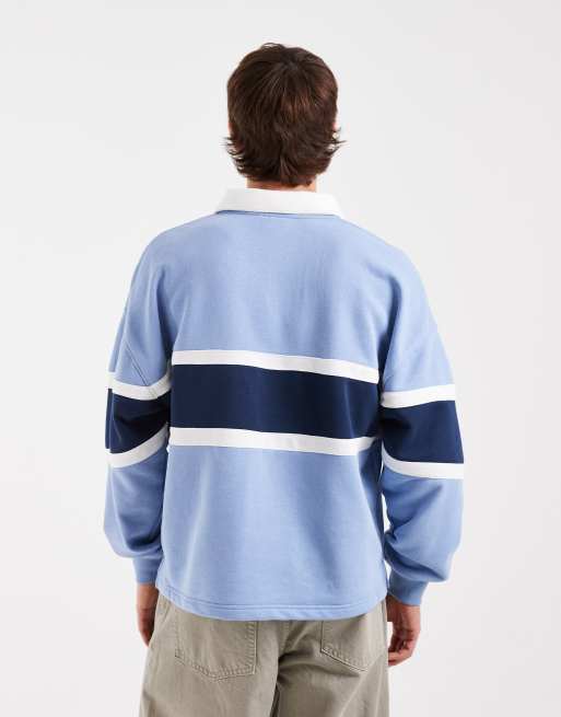 Cotton On - Polo azul Riviera de estilo rugby con estampado gráfico, 5 de 5