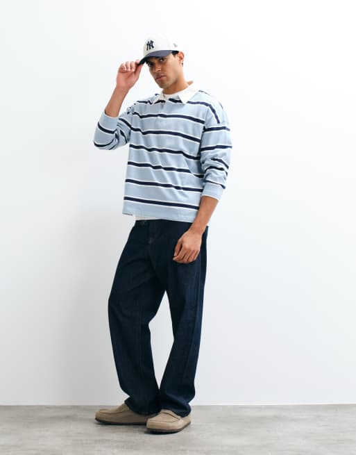 Cotton On polo rugby box fit azzurro cielo, 4 di 5
