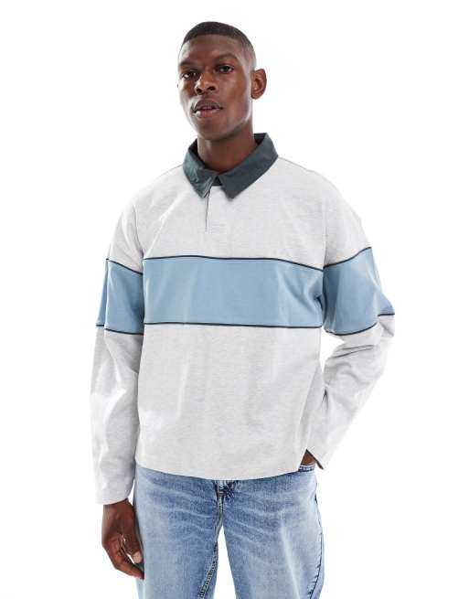 Cotton On - Polo stile rugby taglio corto bianca
